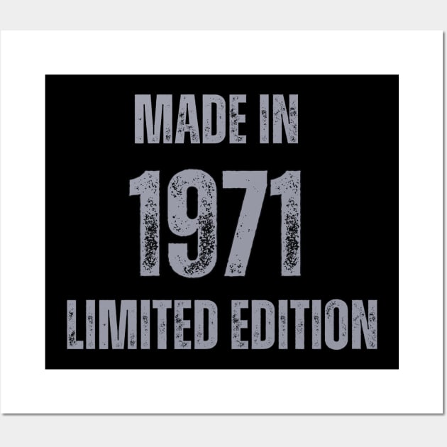 Vintage Made in 1971 , Limited Edition  , Gift for Mom Dad Birthday Wall Art by Mary_Momerwids